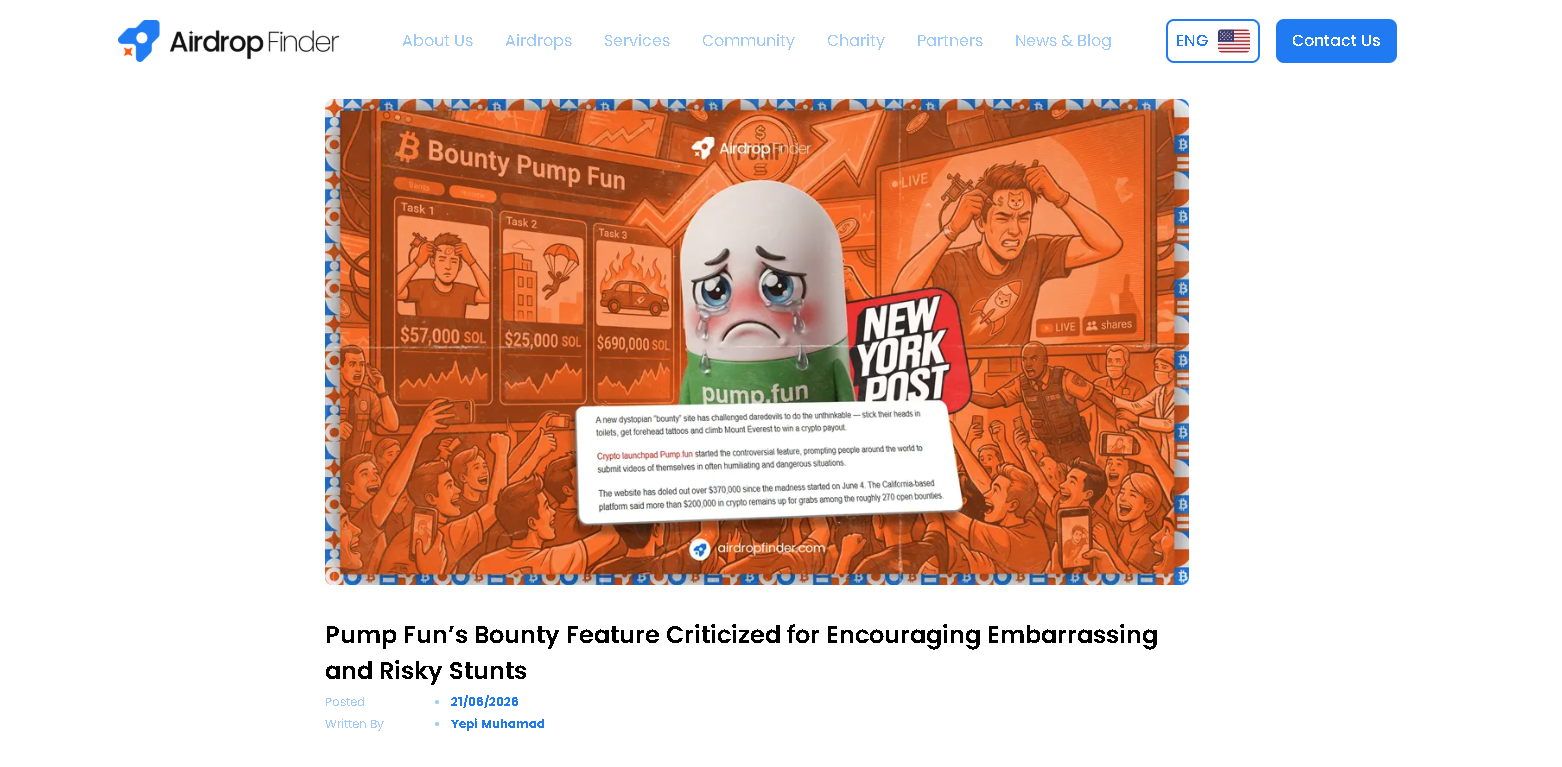 Pump Fun's Bounty Feature Criticized for Encouraging Embarrassing and Risky Stunts